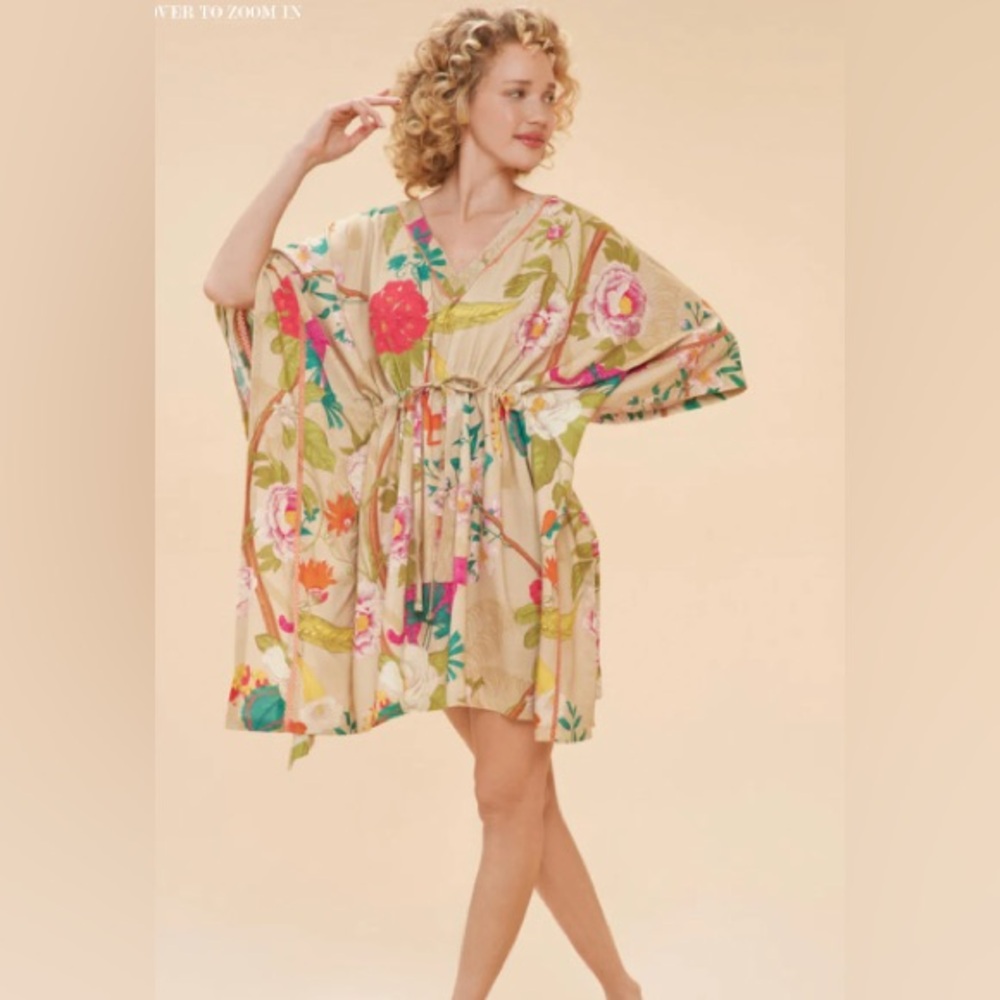 Powder Tropical Flora and Fauna cover up aka loungewear / anywhere in Modal-NWT
